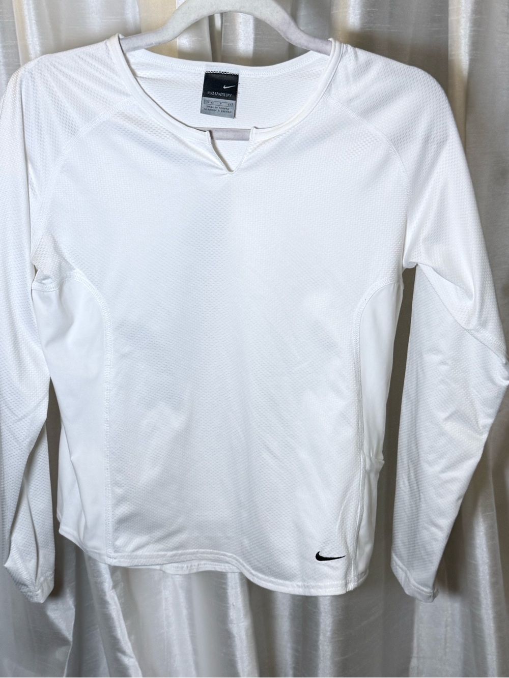 Nike Women’s White Long Sleeve Dri-FIT Crew Top